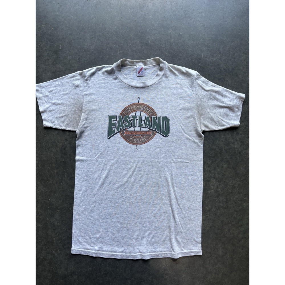 Vintage 80s Eastland Freeport Maine Single Stitch Made In USA T Shirt Size L